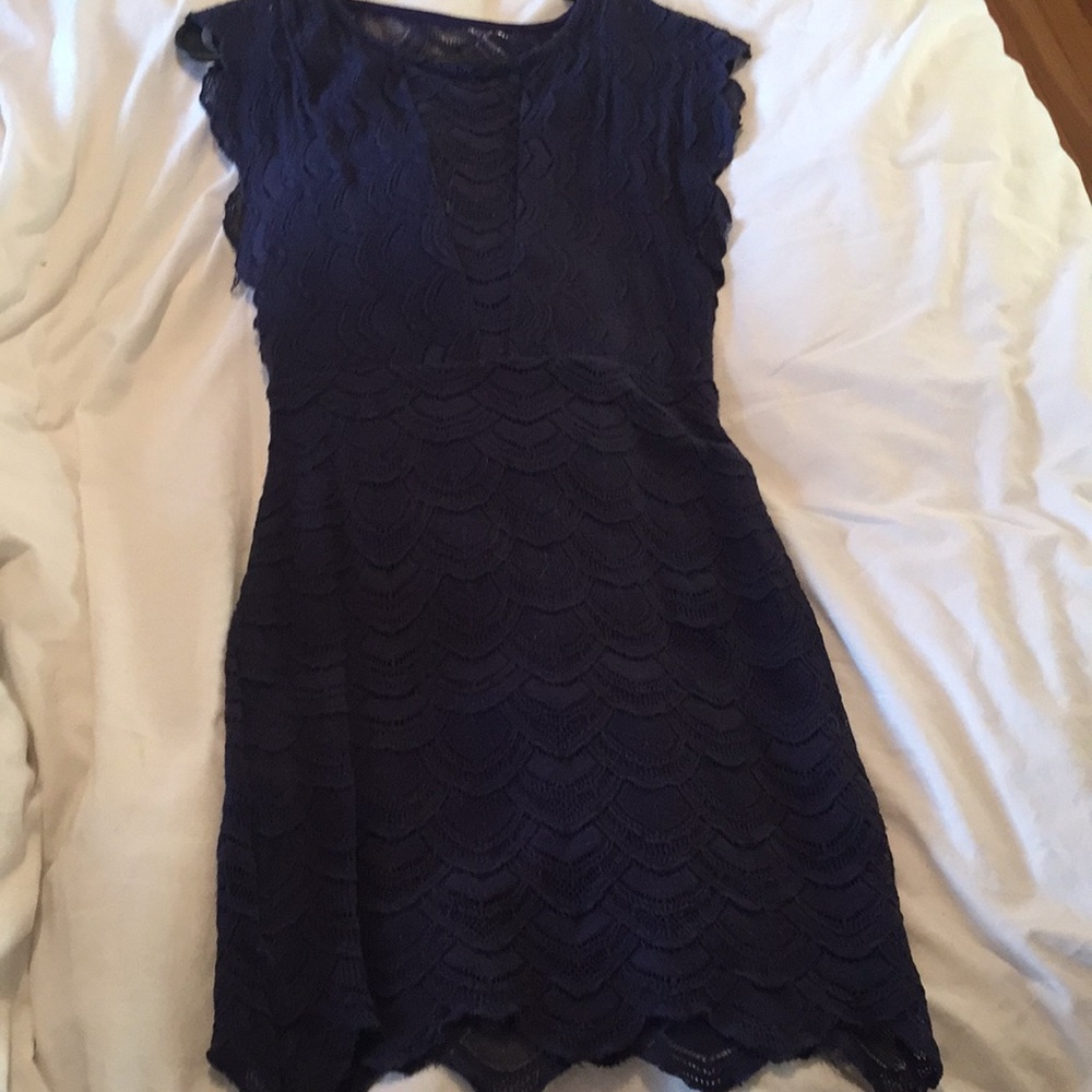 Nightcap navy blue lace dress
